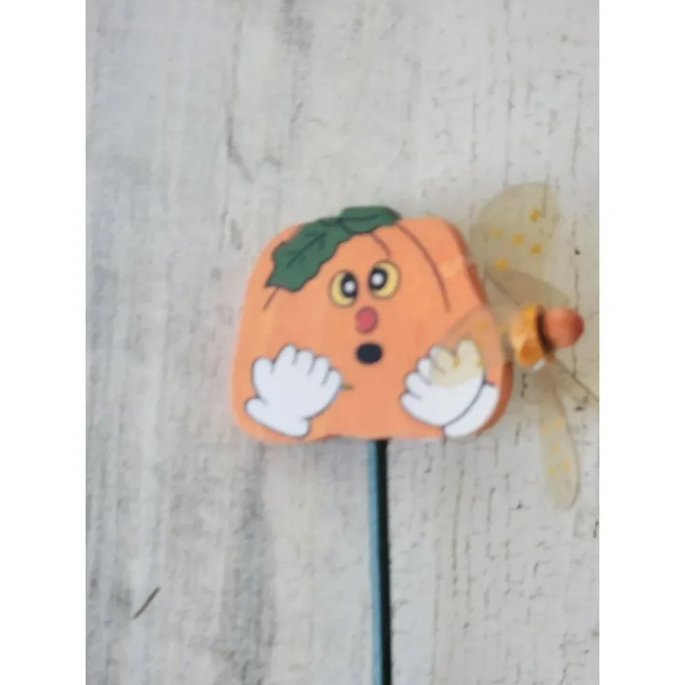 Halloween pumpkin propeller windmill lawn stake decor‎